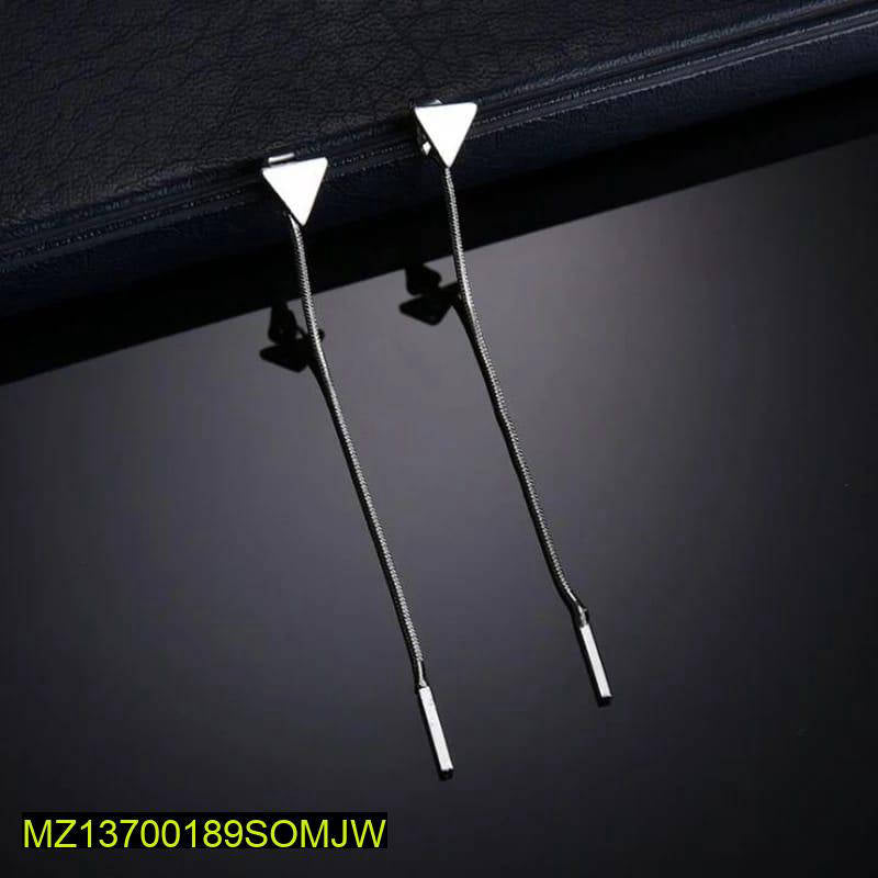 Pair Of Alloy Silver Plated Stylish Long Tassel Earrings
