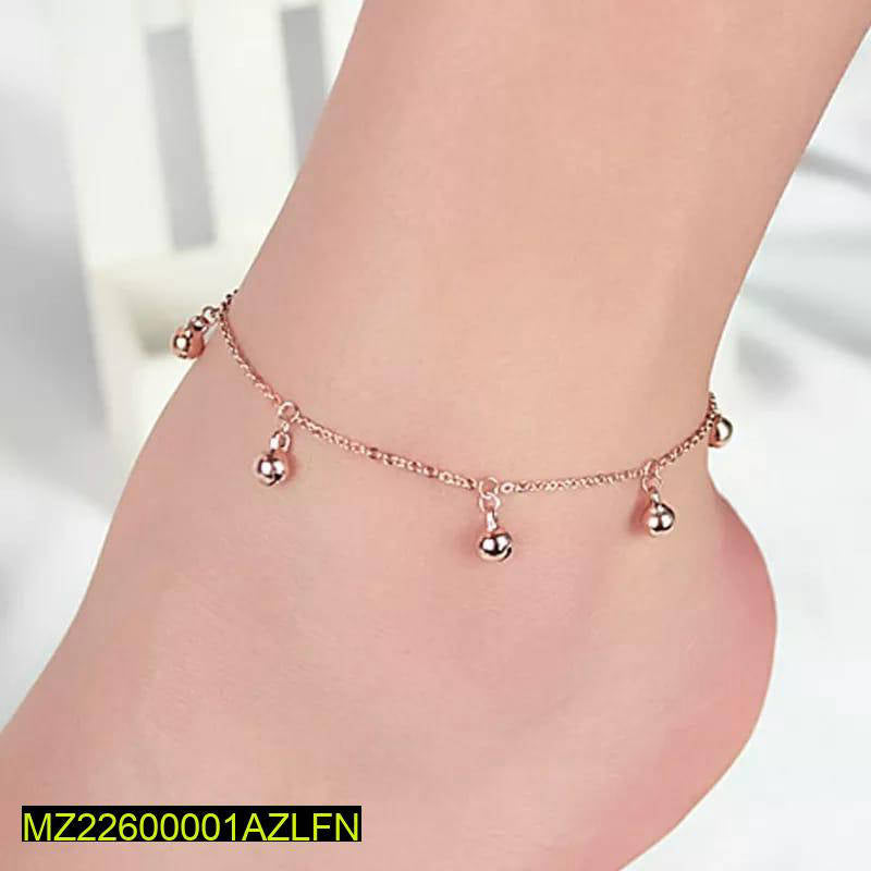 Elegant Design Anklet In Golden